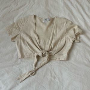 oh polly tie front top